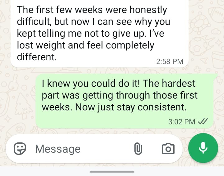 Client Feedback - Consistency paid off