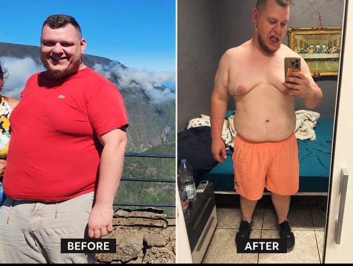 Male client transformation - Torso & waist reduction