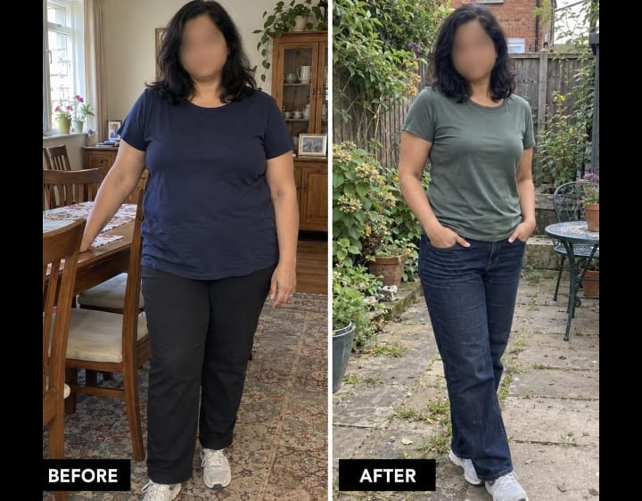 Female client transformation - Natural slimming & toning